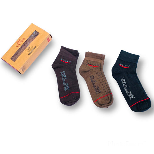Export Quality Ankle Socks Pack of 3 Premium Box L2