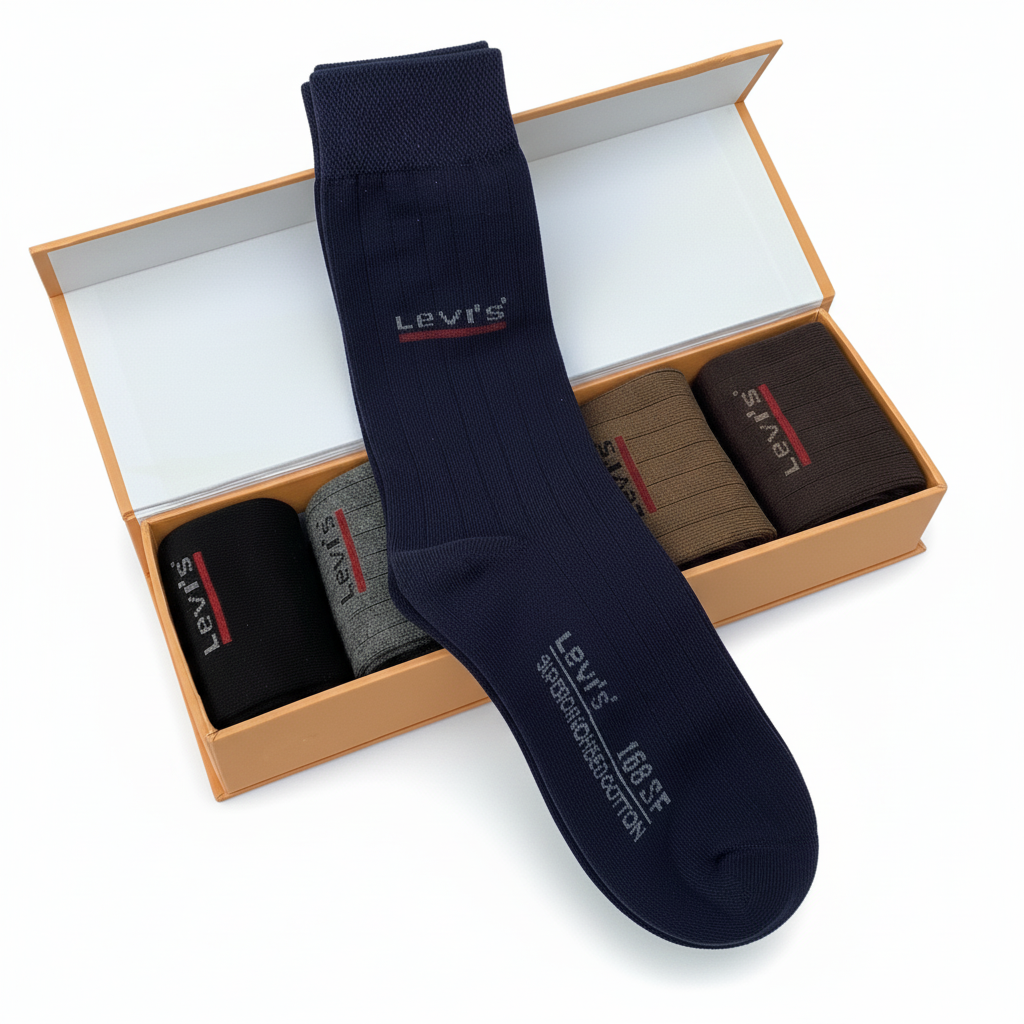 Export Quality Socks Pack of 5 Premium Box LVS 1