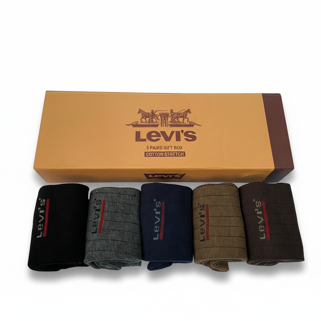 Export Quality Socks Pack of 5 Premium Box LVS 1