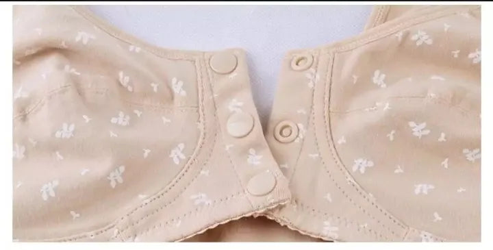 3 Buttons Front Open Breastfeeding Bra