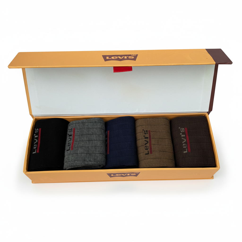 Export Quality Socks Pack of 5 Premium Box LVS 1