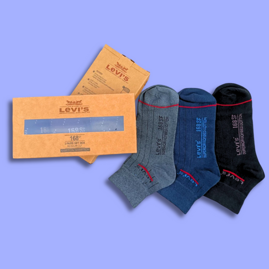 Export Quality Ankle Socks Pack of 3 Premium Box L4