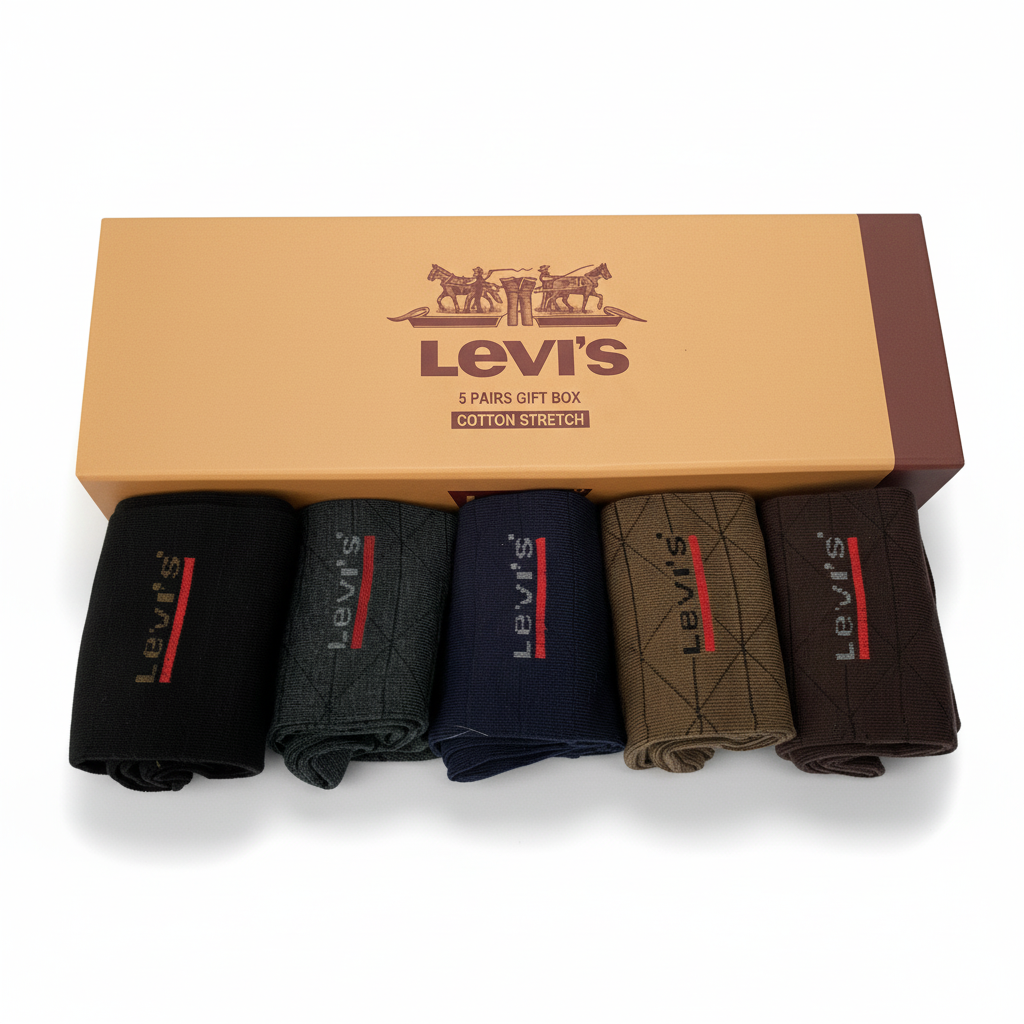 Export Quality Socks Pack of 5 Premium Box LVS 2