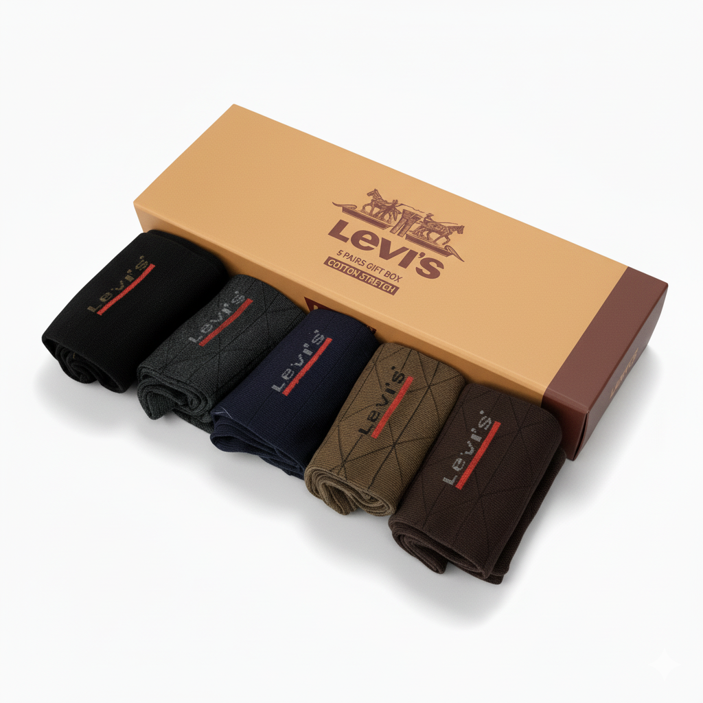 Export Quality Socks Pack of 5 Premium Box LVS 2