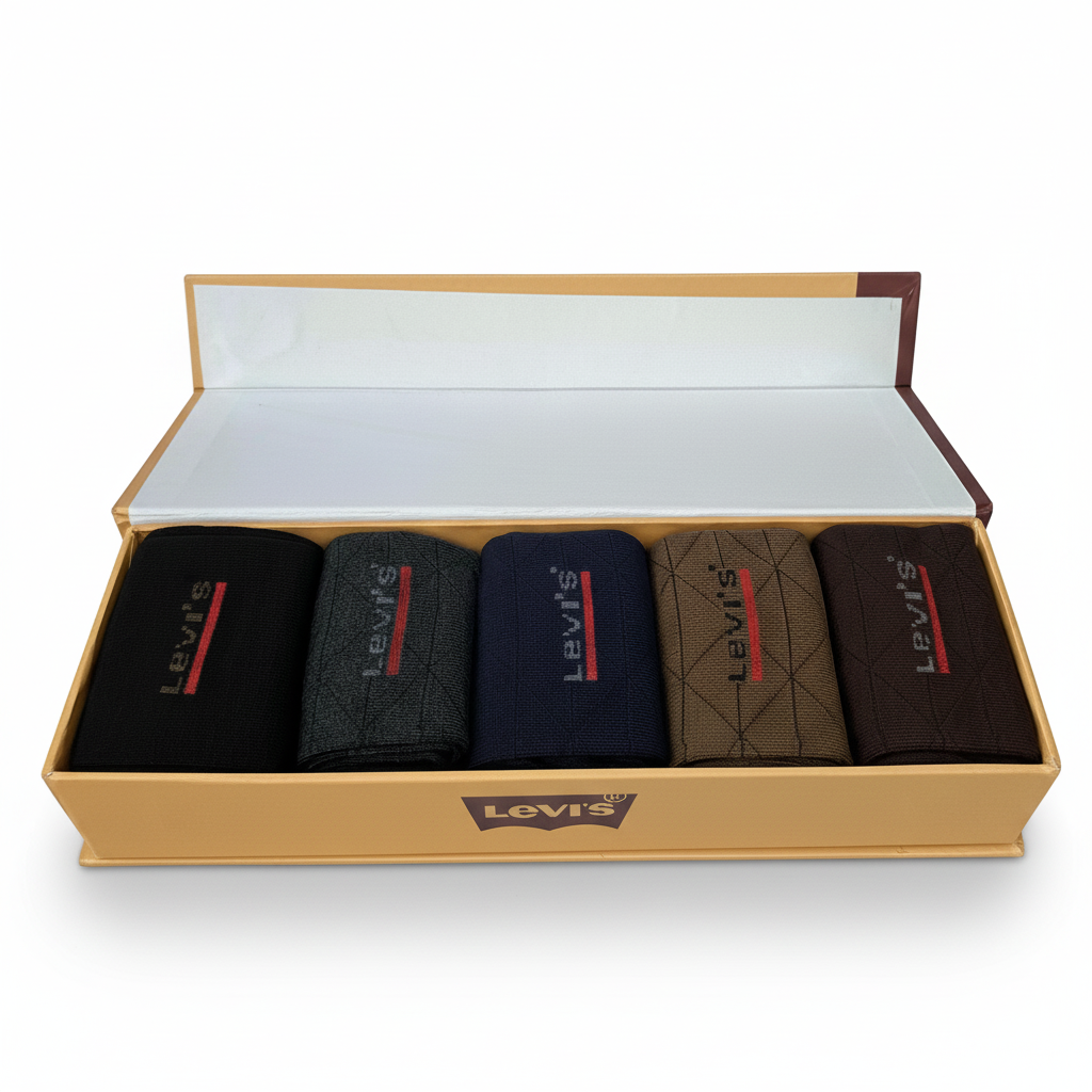 Export Quality Socks Pack of 5 Premium Box LVS 2