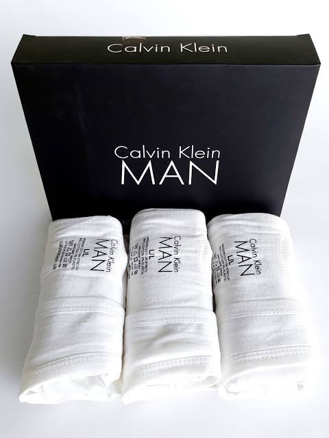 C-K Mens Vest Banyan for Mens Slim Fit White ( Pack of 3 )