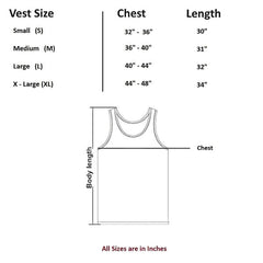 C-K Mens Vest Banyan for Mens Slim Fit White ( Pack of 3 )